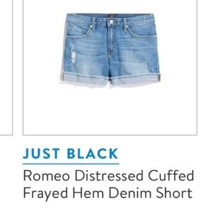 Just Black Denim Shorts NEW